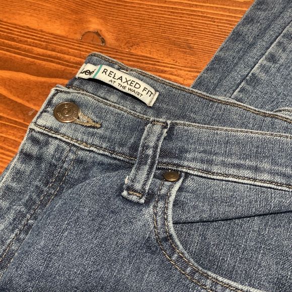 Lee Pants - Lee Relaxed Fit Mid Rise Medium Wash Jeans Straight Womens Size 10 Short Petite